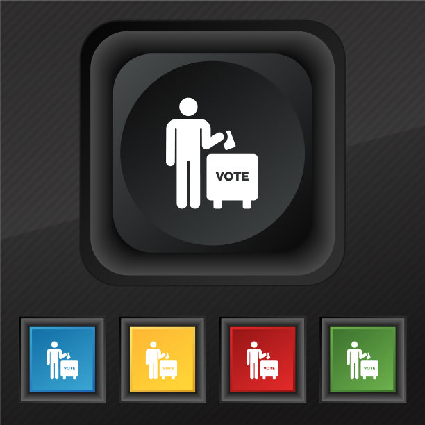 彩色的图标和标志的形式的一个按钮图片下载