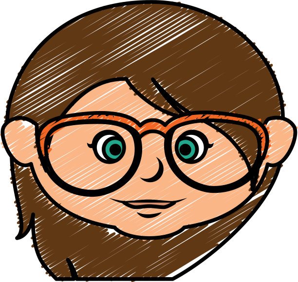 可爱的小女孩头戴眼镜的性格图片下载