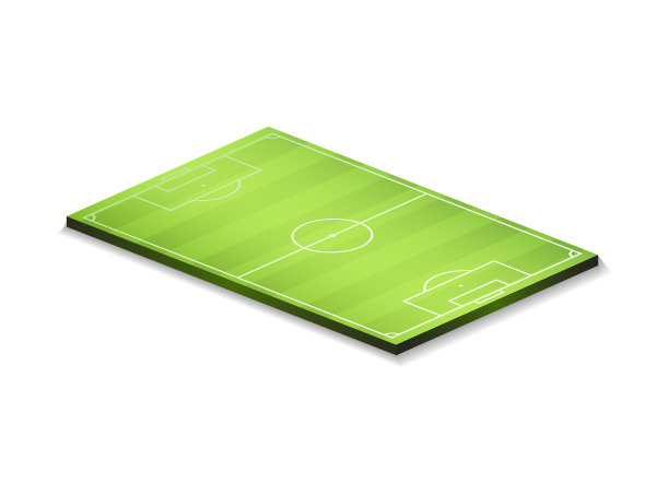 白色的等距足球场图片下载