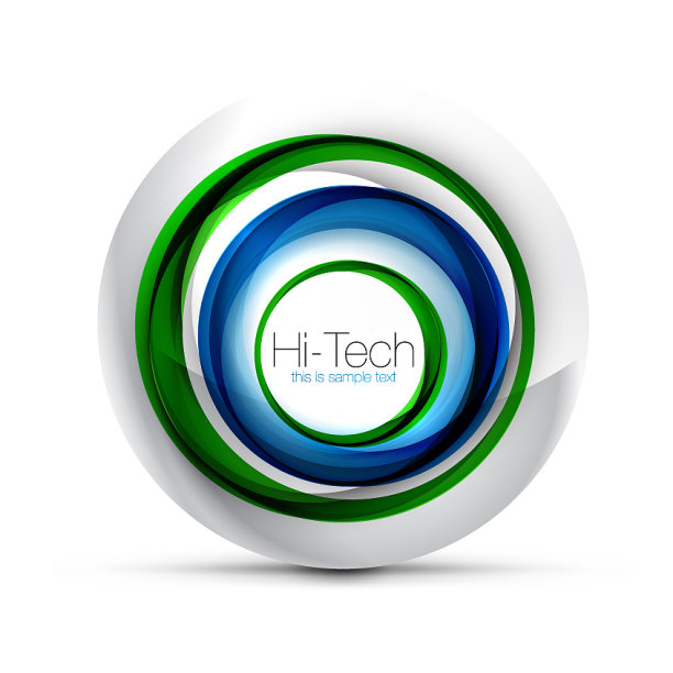 数字技术球体网页横幅按钮或图标图片下载