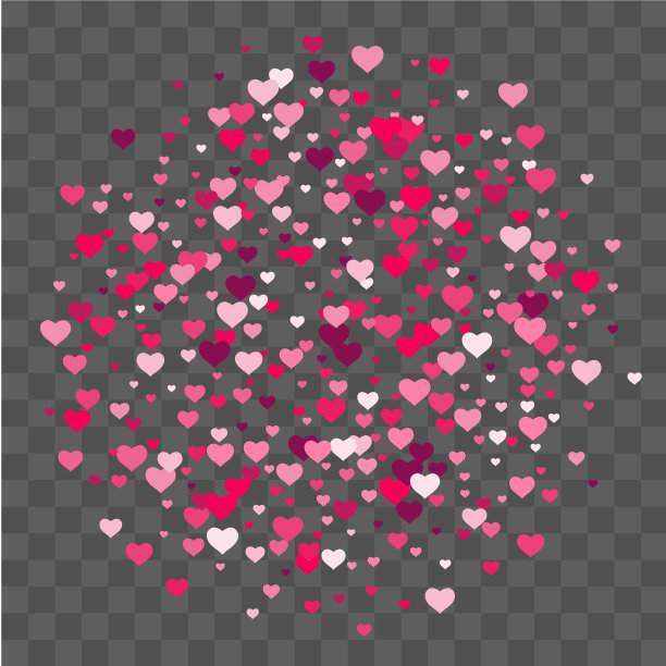 心形五彩纸屑美丽地落在背景上图片下载