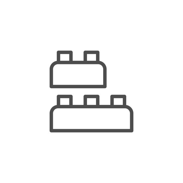 积木玩具线条图标图片下载