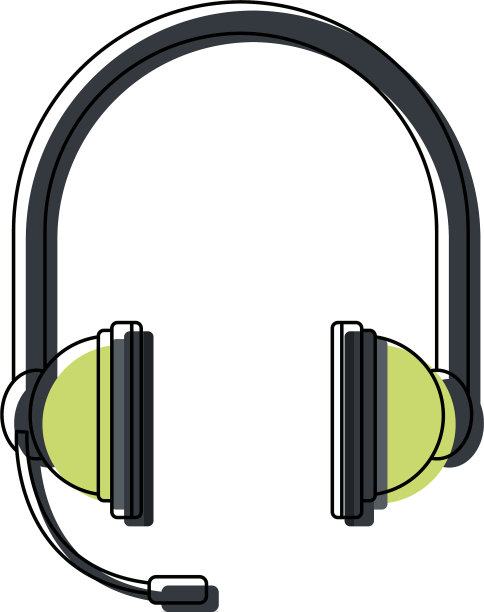 耳机与麦克风设备配件图片下载