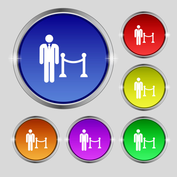 彩色的图标和标志的形式的一个按钮图片下载