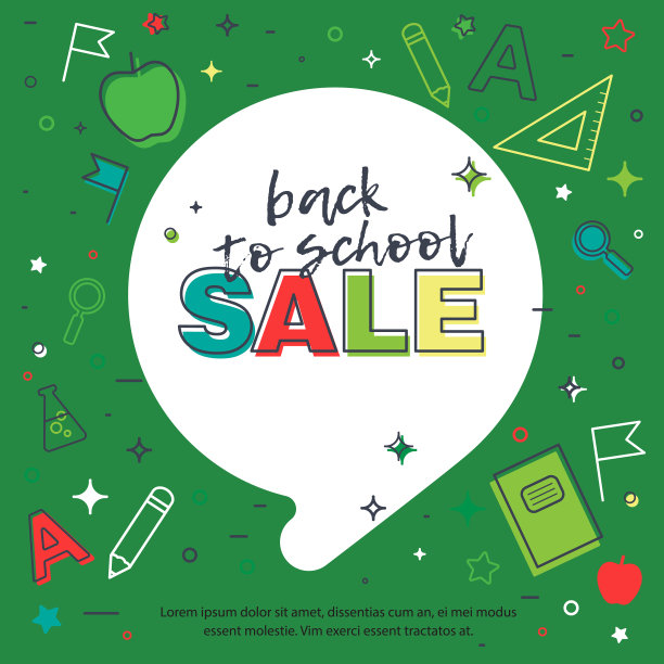 回到学校销售背景图片下载