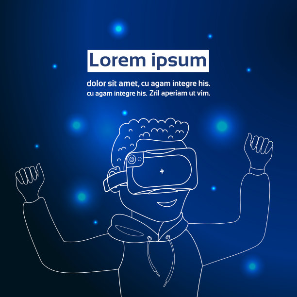 人脸在3d虚拟现实眼镜现代vr图片下载