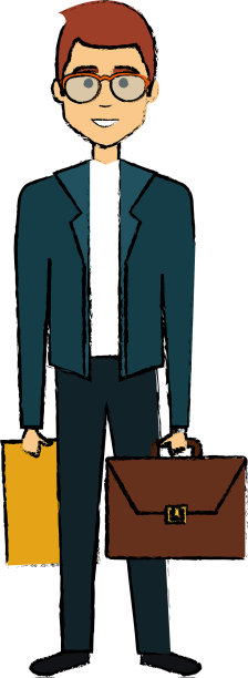 优雅的商人与组合的化身图片下载