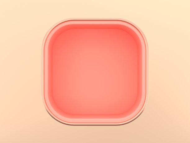 空白框架图标橙色3d渲染图片下载