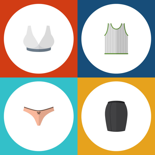 平底连衣裙套装的内衣时尚的服装图片下载