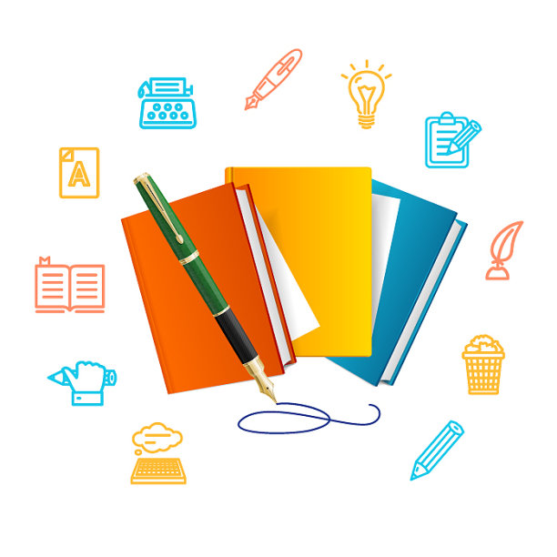 作者的概念与现实详细的3d书图片下载