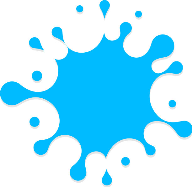 清水飞溅图标白色污点滴图片下载