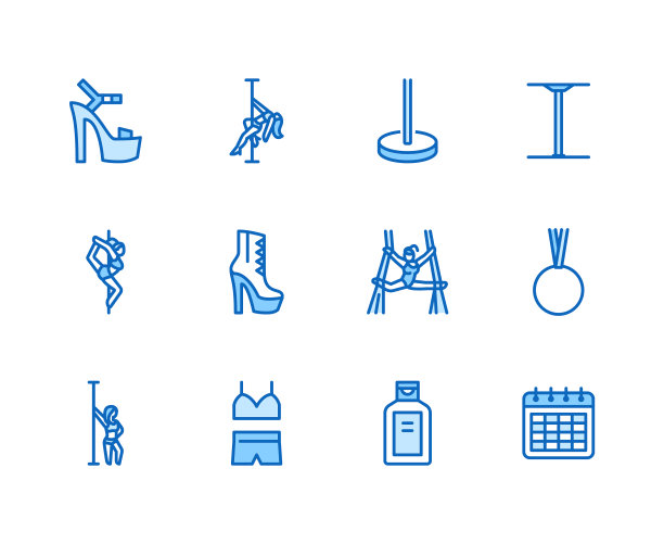 钢管舞平线图标设置性感女孩跳舞图片下载