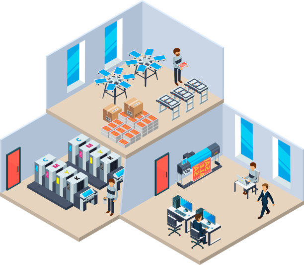 印刷厂生产行业晒图图片下载