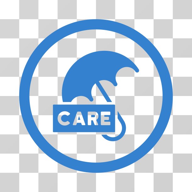 护理伞扁平圆形图标图片下载