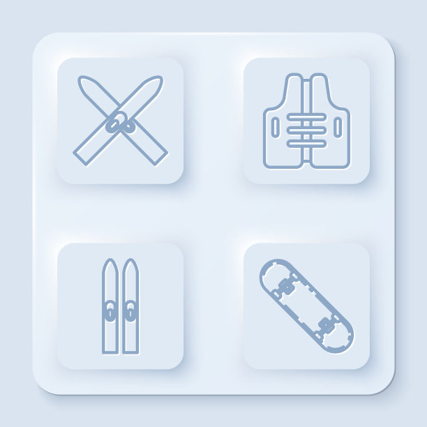 定线滑雪和棍棒救生衣滑雪和图片下载