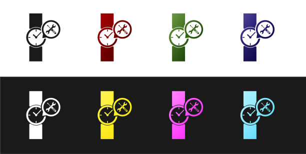 用螺丝刀和扳手图标设置腕表图片下载