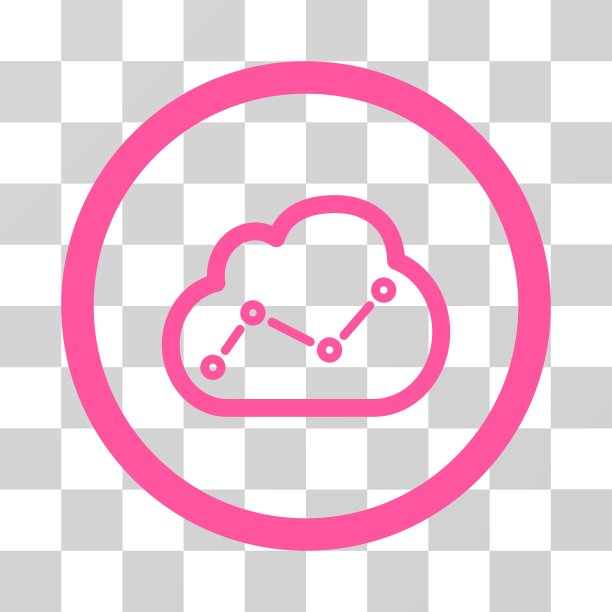 云分析扁平圆形图标图片下载