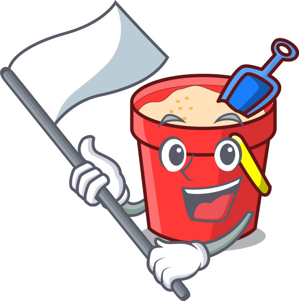 以旗沙桶为吉祥物卡通图片下载