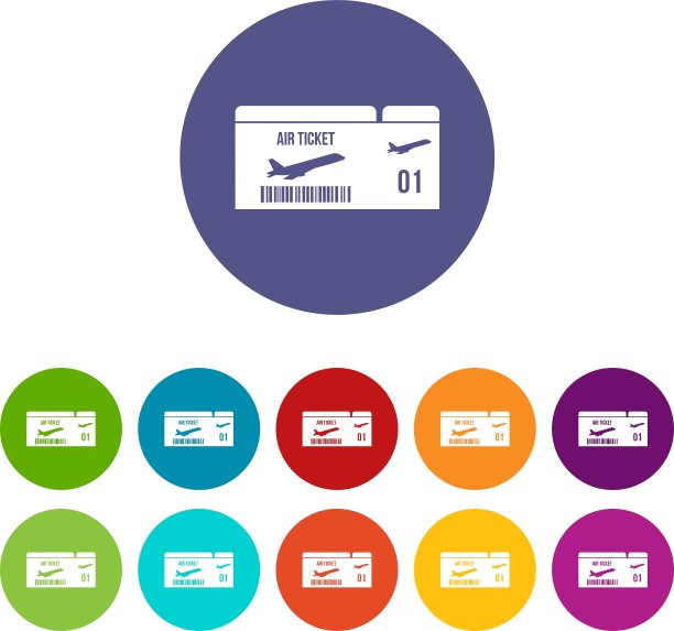 航空登机牌设置图标图片下载