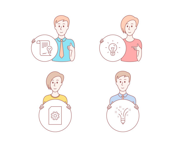 想法批准的协议和文件管理图标图片下载