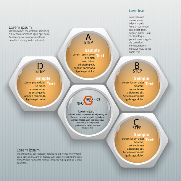 摘要三维纸张信息图图片下载