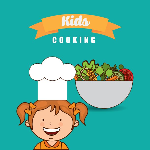 孩子们烹饪设计图片下载