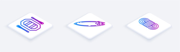 设置独木舟、冲浪板等等距线图片下载