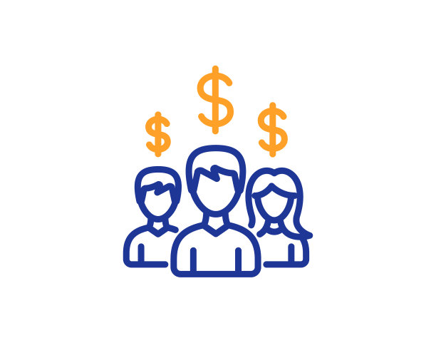 商业网络线路图标美元符号图片下载