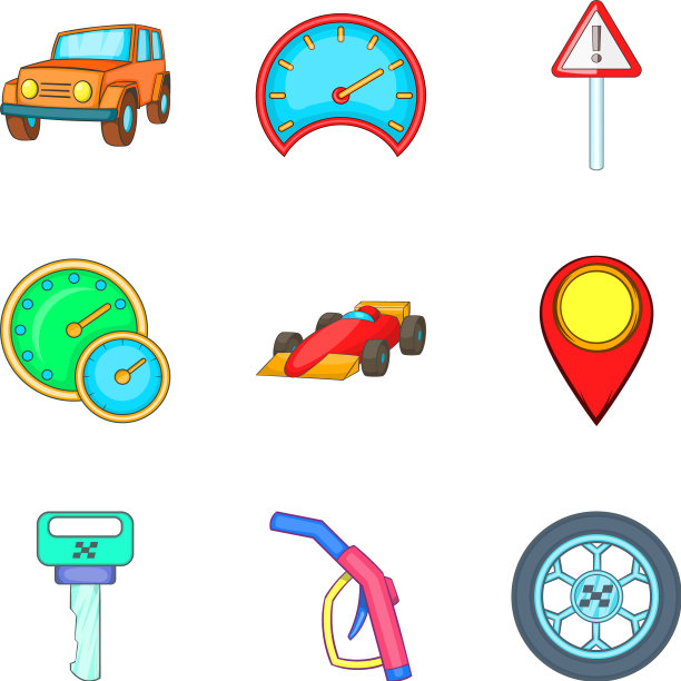 盗窃图标设置卡通风格图片下载