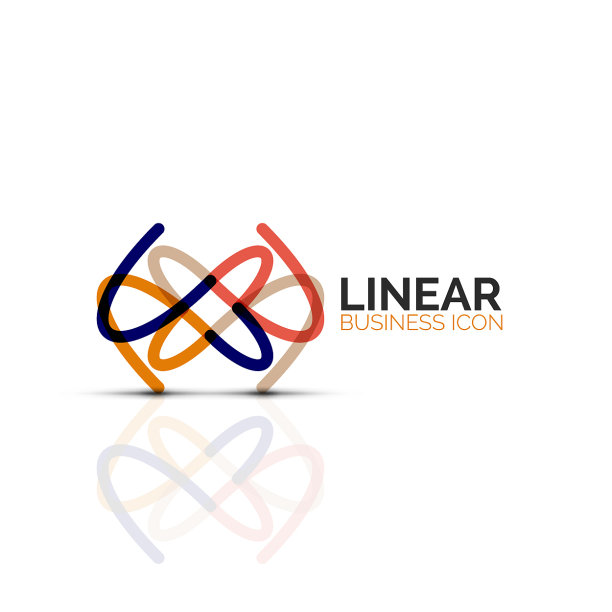 抽象的花朵或星星极简的线性图标图片下载