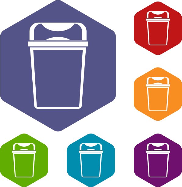 垃圾桶图标集图片下载