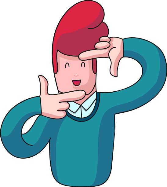 男人正在做相框手势图片下载