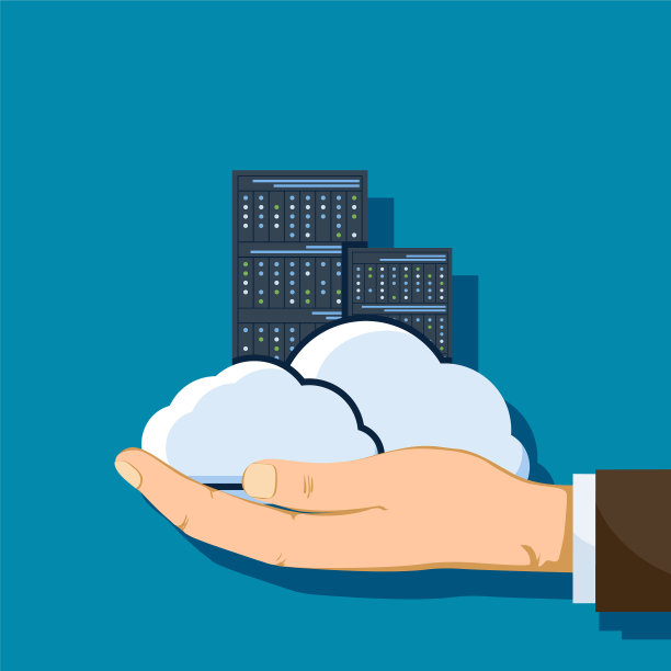 男人手里拿着一个服务器，用来存储数据图片下载