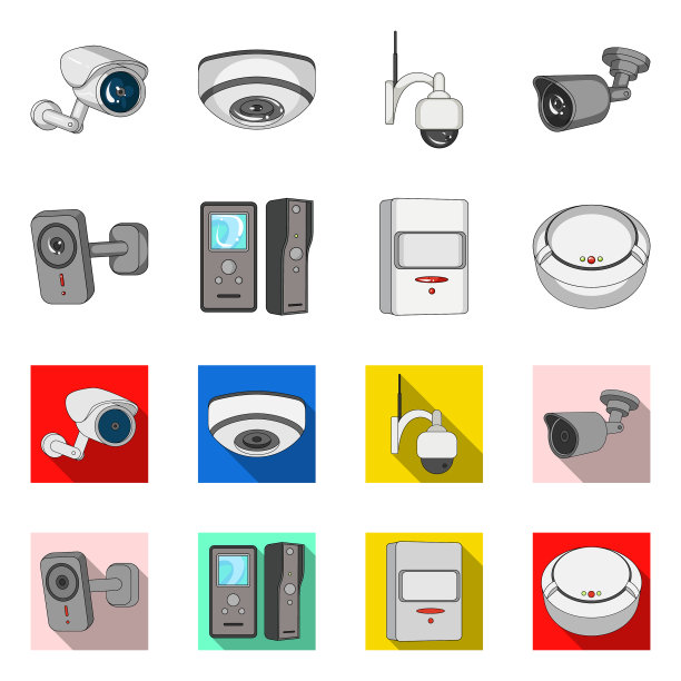 闭路电视和摄像标志设置图片下载