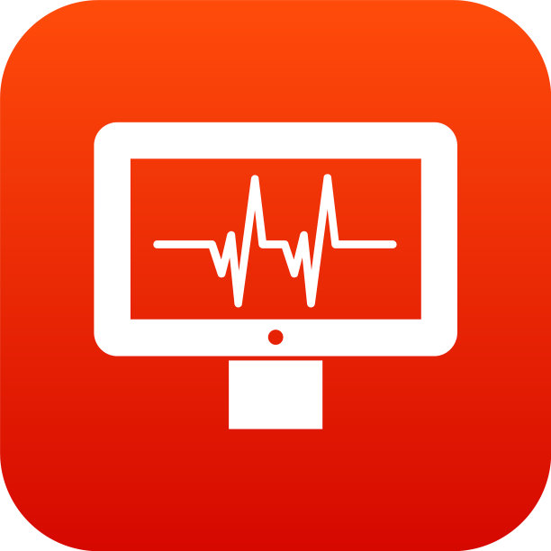 心电图监护仪图标数字红色图片下载