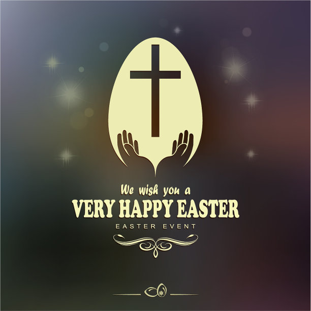 复活节暗色彩蛋图案图片下载