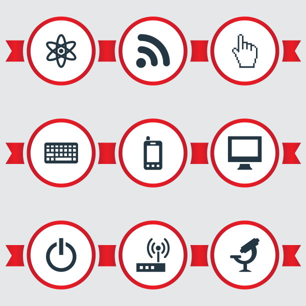 一组简单的小工具图标图片下载