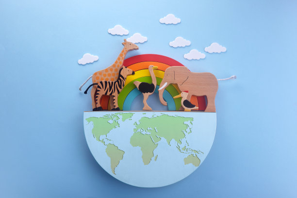 平横幅与绿色地球日。绿色生态的概念。拯救地球地球世界理念。图片下载