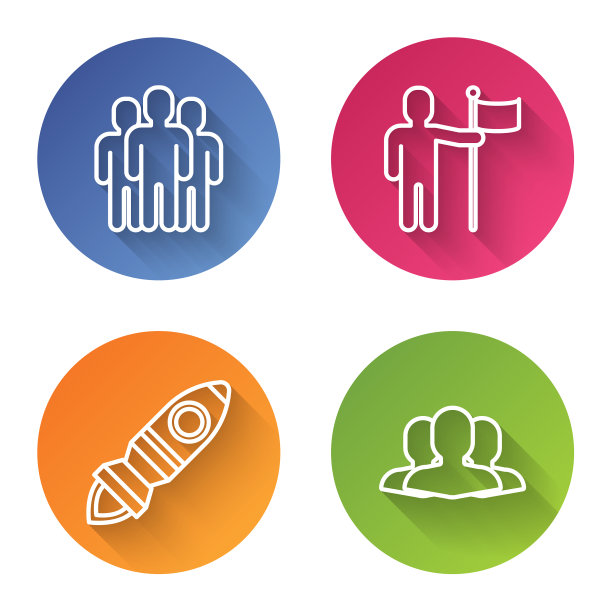 设行用户组男子举旗火箭图片下载