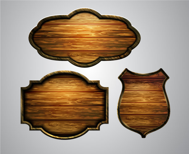 现实的木制招牌图片下载