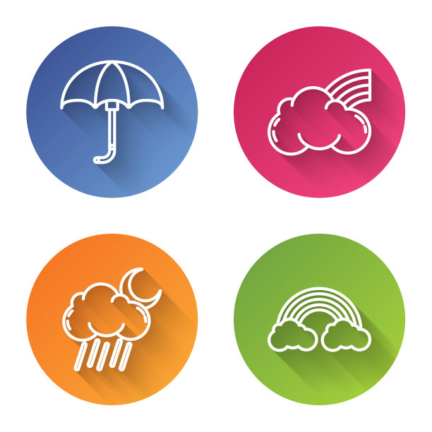 套线经典典雅的彩虹伞图片下载