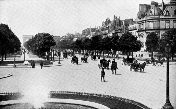 香榭丽舍大街-Élysées在巴黎，法国- 19世纪图片下载