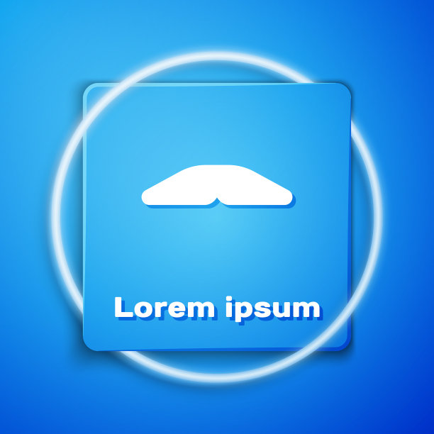 白色自制馅饼图标孤立在蓝色图片下载