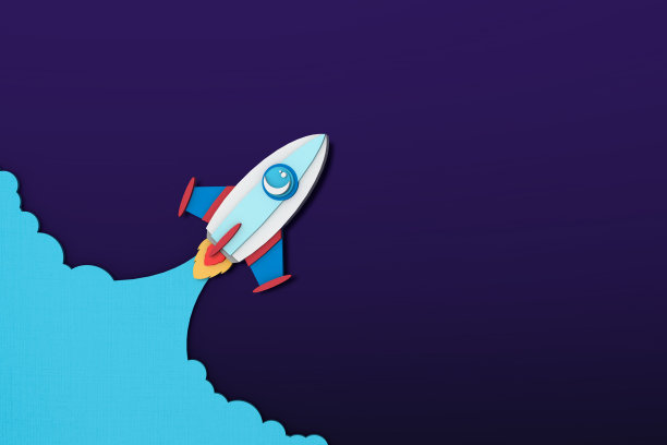 纸工艺火箭创业创业发射图片下载