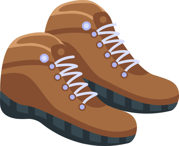 徒步靴图标等距风格图片下载