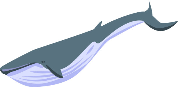 海洋鲸鱼图标等距风格图片下载