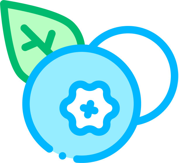 健康食品水果蓝莓标志图标图片下载