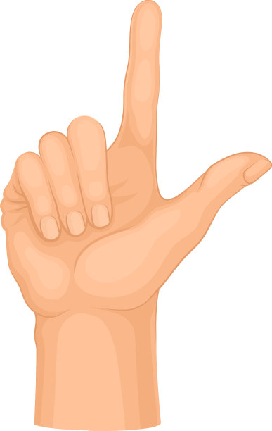 详细的手势手势孤立在白色图片下载