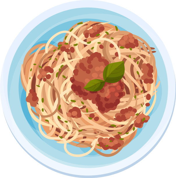 带肉汁的意大利面或细面条图片下载