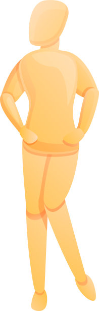 织物人体模型图标卡通风格图片下载